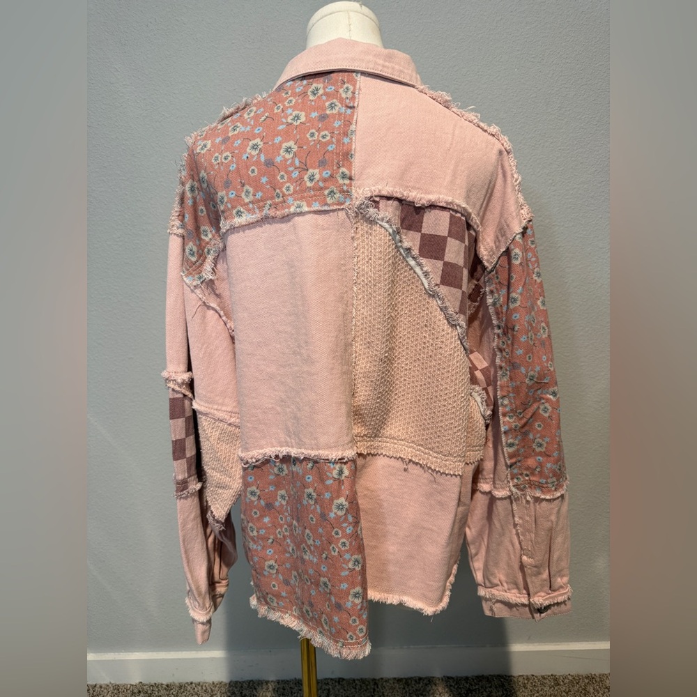 POL Pink Patchwork Jean Jacket NWT - image 4